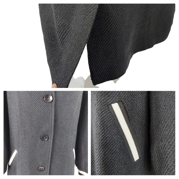 Torrid Black Woolen Varsity Hooded Longline Coat - Picture 9 of 13